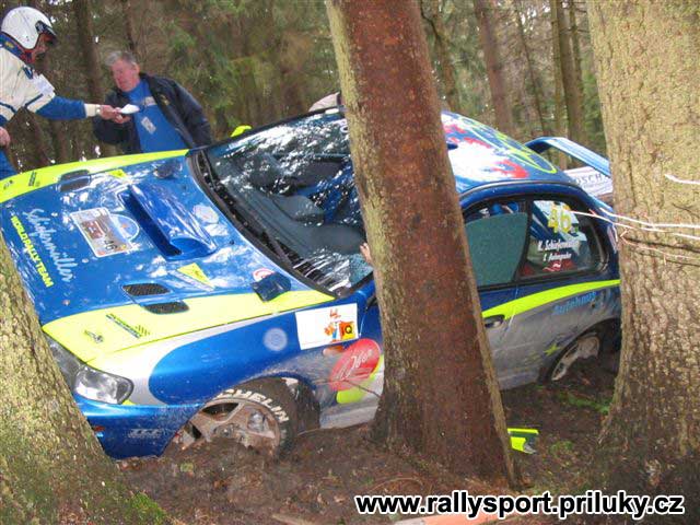 Havárie Schiefermüller - Autengruber posádky na Rallye Jänner 2005