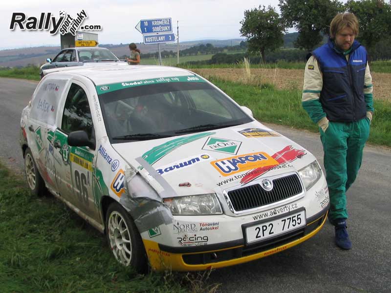 Šašek, havárie na RZ Troják - Barum rally 2006