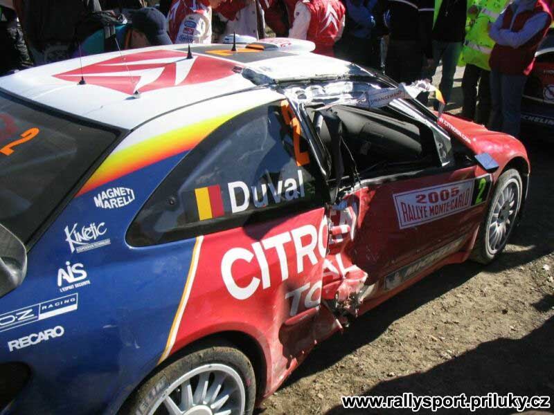 Havárie posádky Duval F. - Prevot S. na 73. ročníku Rallye Monte Carlo